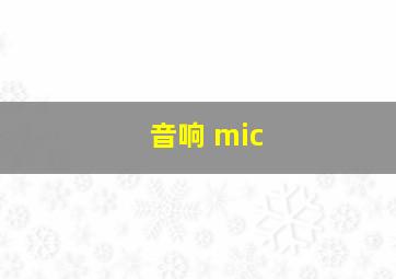 音响 mic